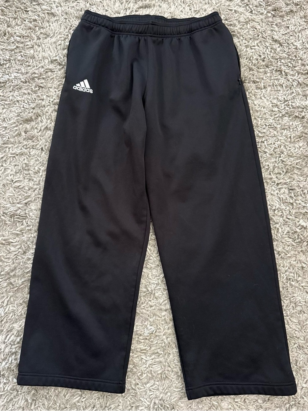 ADIDAS LARGE ✨ adult athletic pants with pockets black VGUC